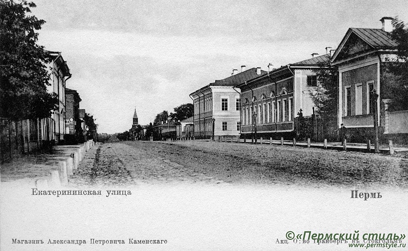 Екатерининская улица, центральная часть города.